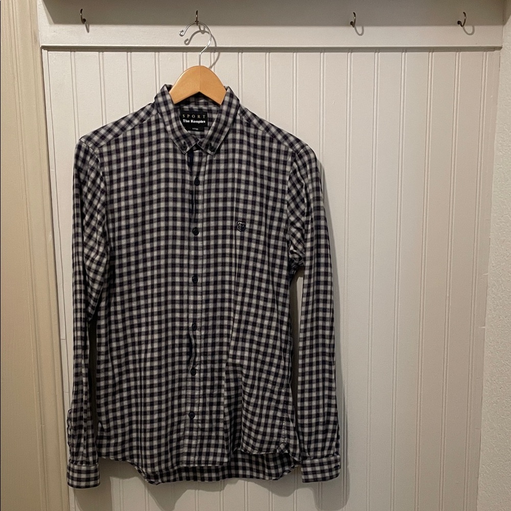 Sport by The Kooples Men’s Plaid Button Up Shirt Size M